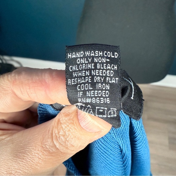 Finity Blue Knit Cardigan with Crochet Details, Size Small - Picture 7 of 7